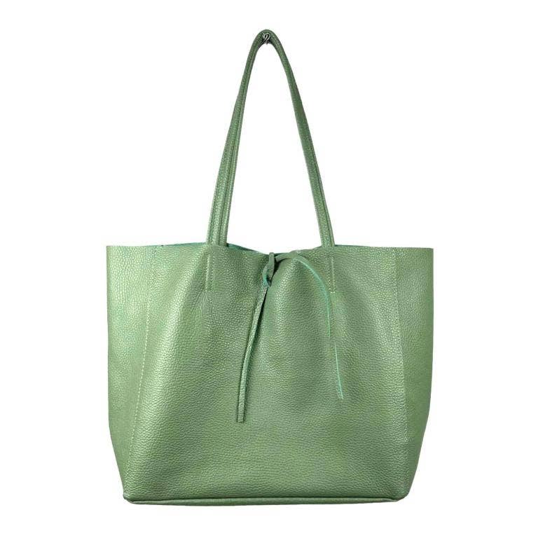 Leather Large University Shopper Bag