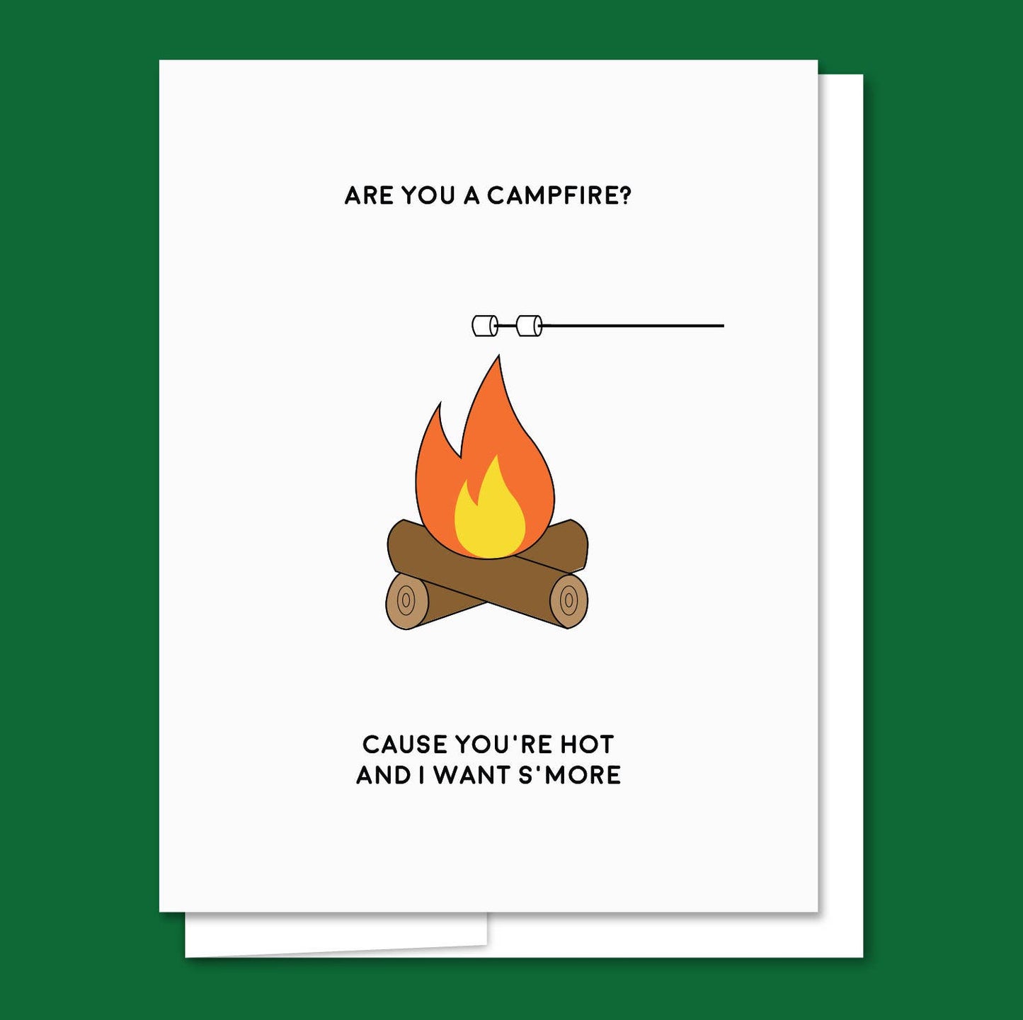 Campfire - Letterpress Funny Love Card