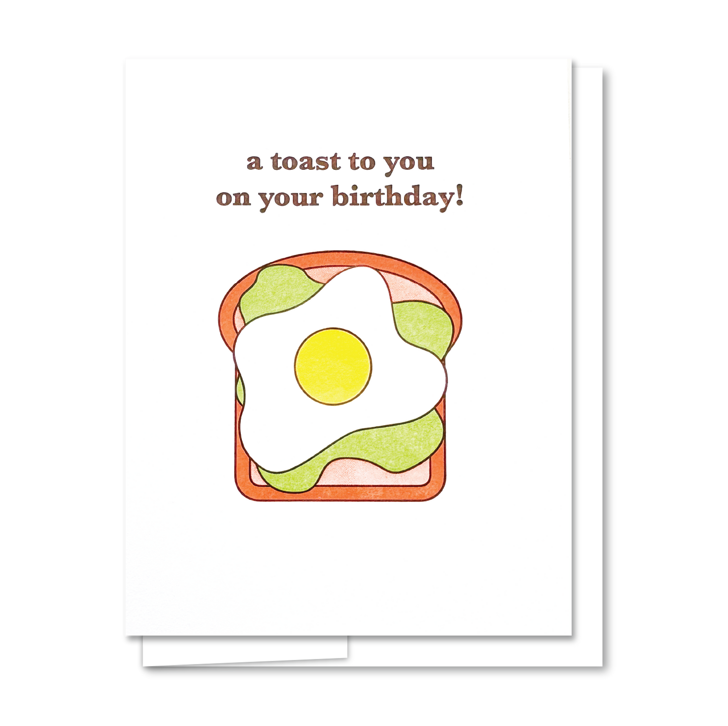 Birthday Toast - Letterpress Birthday Greeting Card