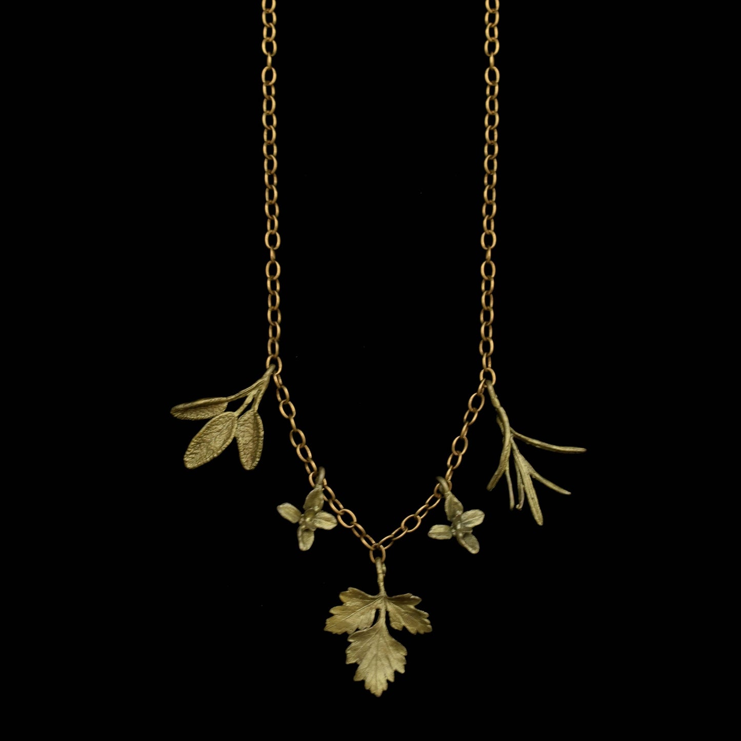 Petite Herb Charm Necklace - 16" Adj.