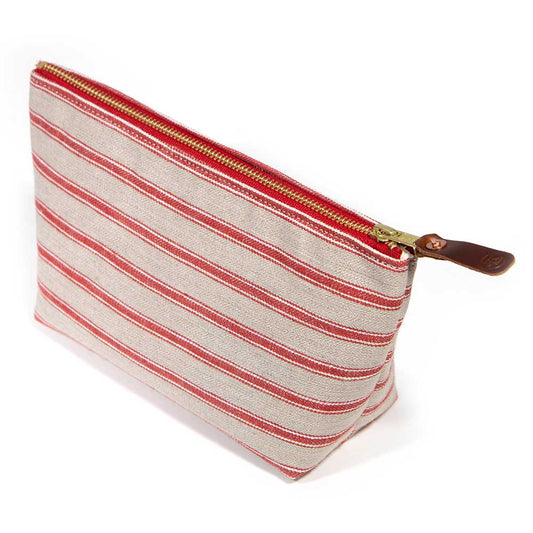 Linen Sailor Stripe Travel Clutch