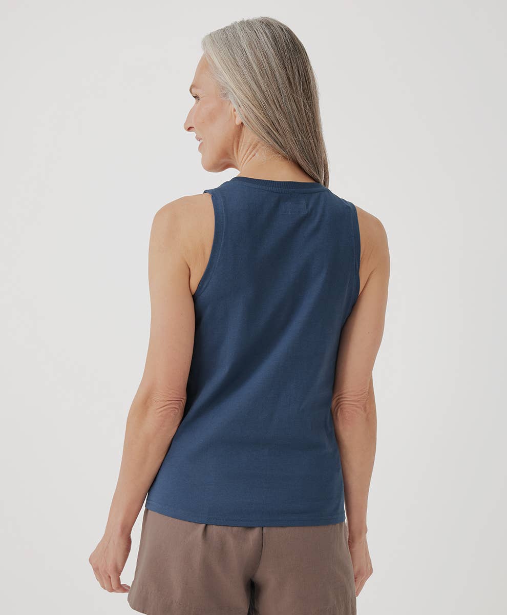 Softspun V-Neck Tank | French Navy