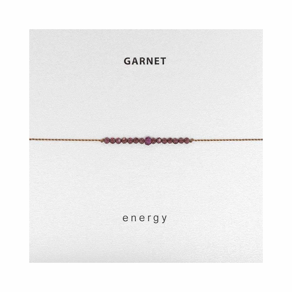 Garnet Bracelet- Energy