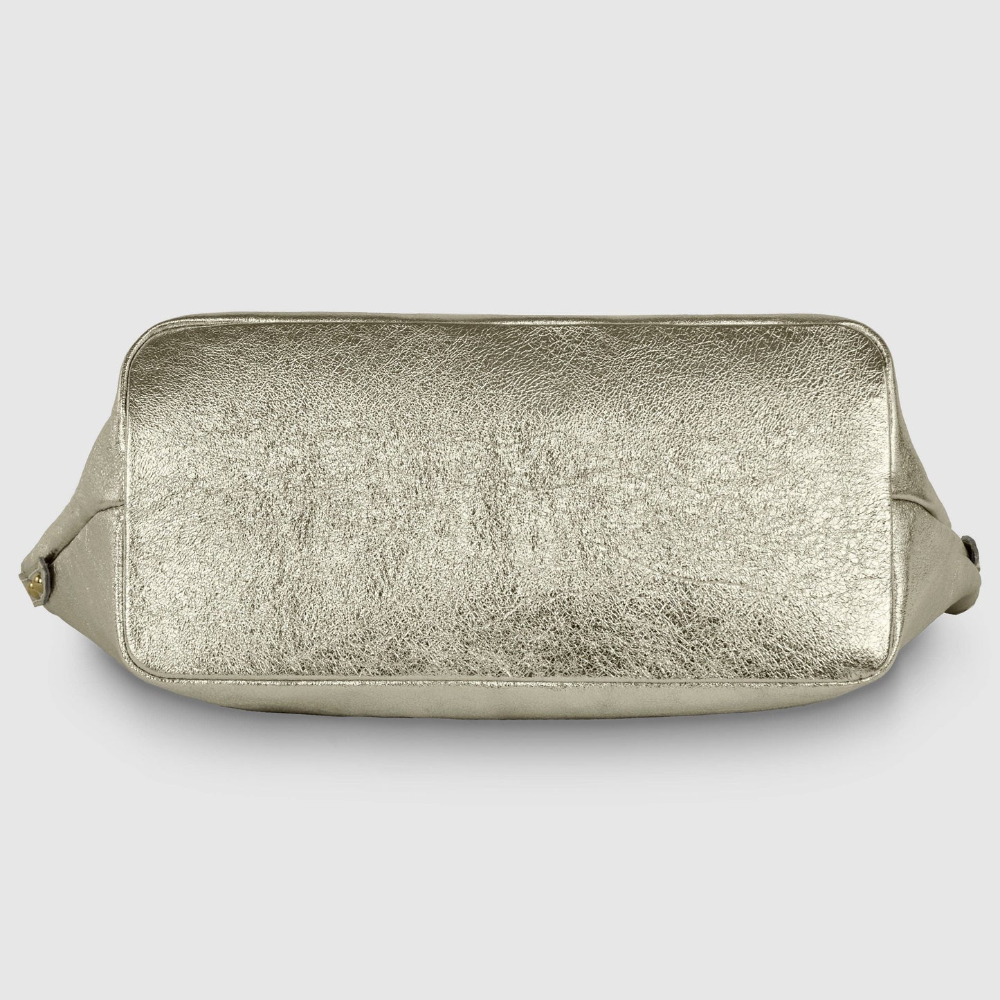 Italian Genuine Metallic Suede Top-Handle Bag 112334