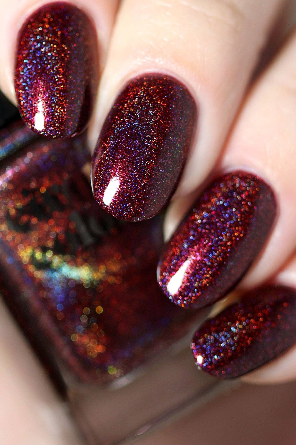 Ambrosia | Oxblood Red Holographic Nail Polish