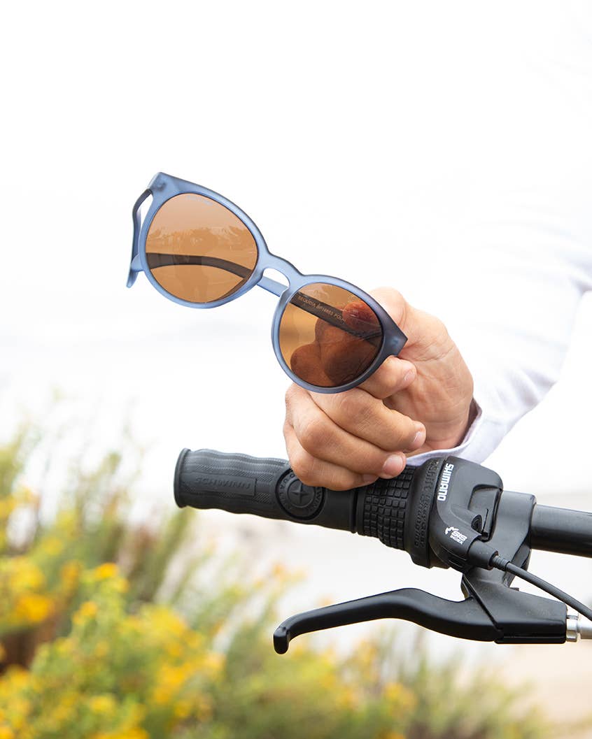 BP19883- Arches -  Soft Navy Blue / Brown Polarized Lens