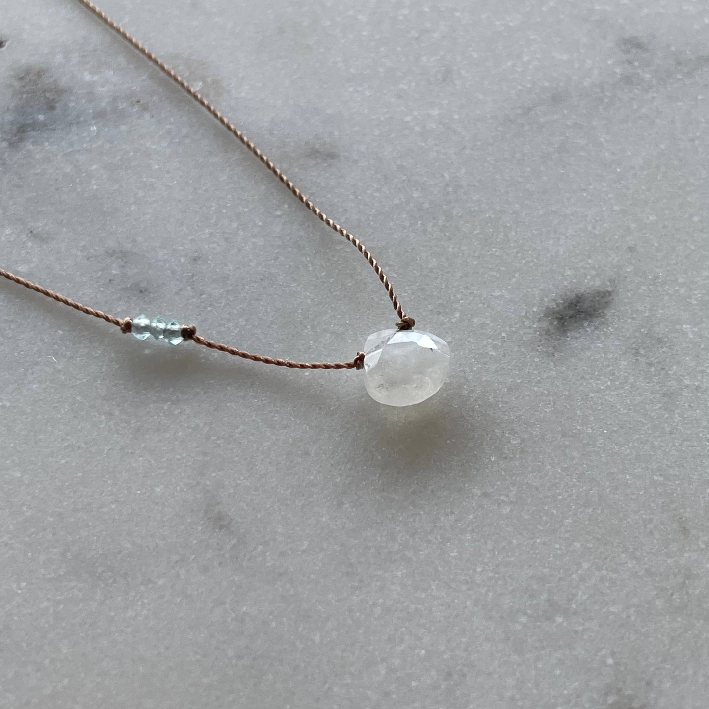 Rainbow Moonstone and Apatite Necklace- New Beginnings