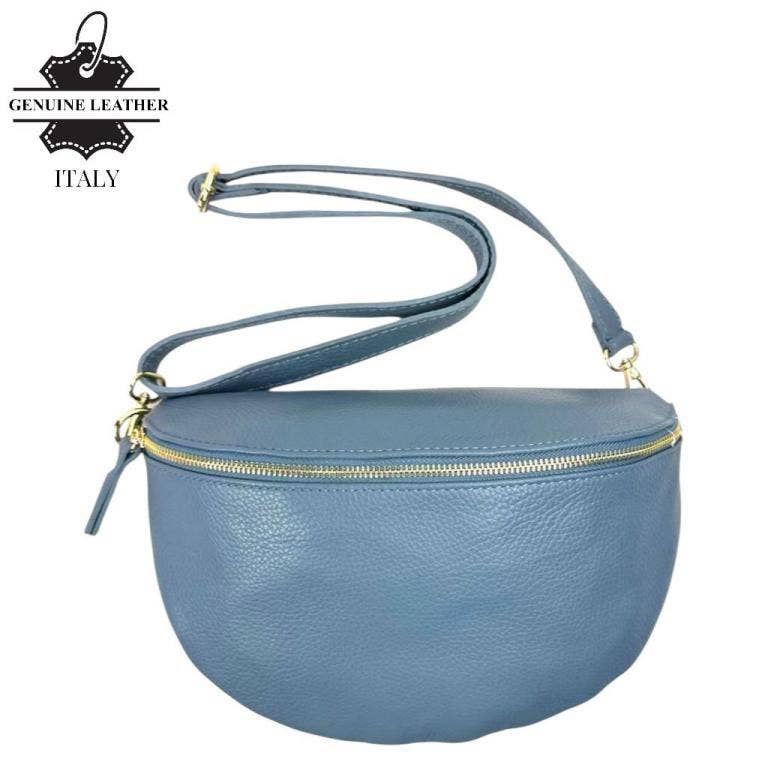 Large Italian Leather Crossbody/Waist Bag
