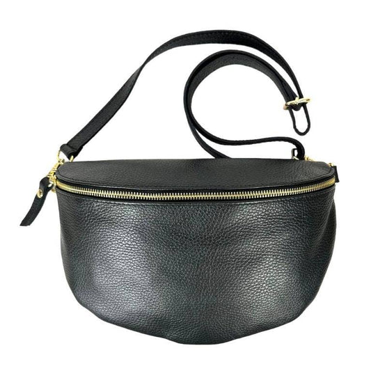 Large Italian Leather Crossbody/Waist Bag