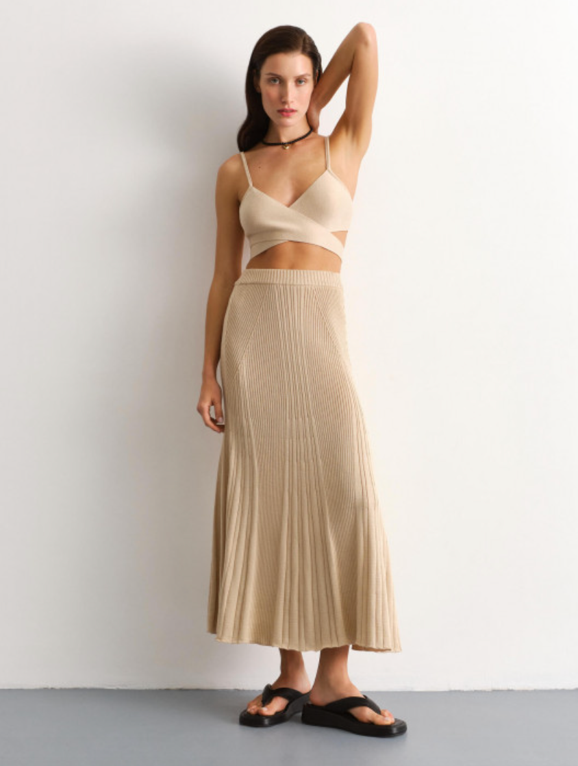 A-Line Midi Skirt Ariel | Cream