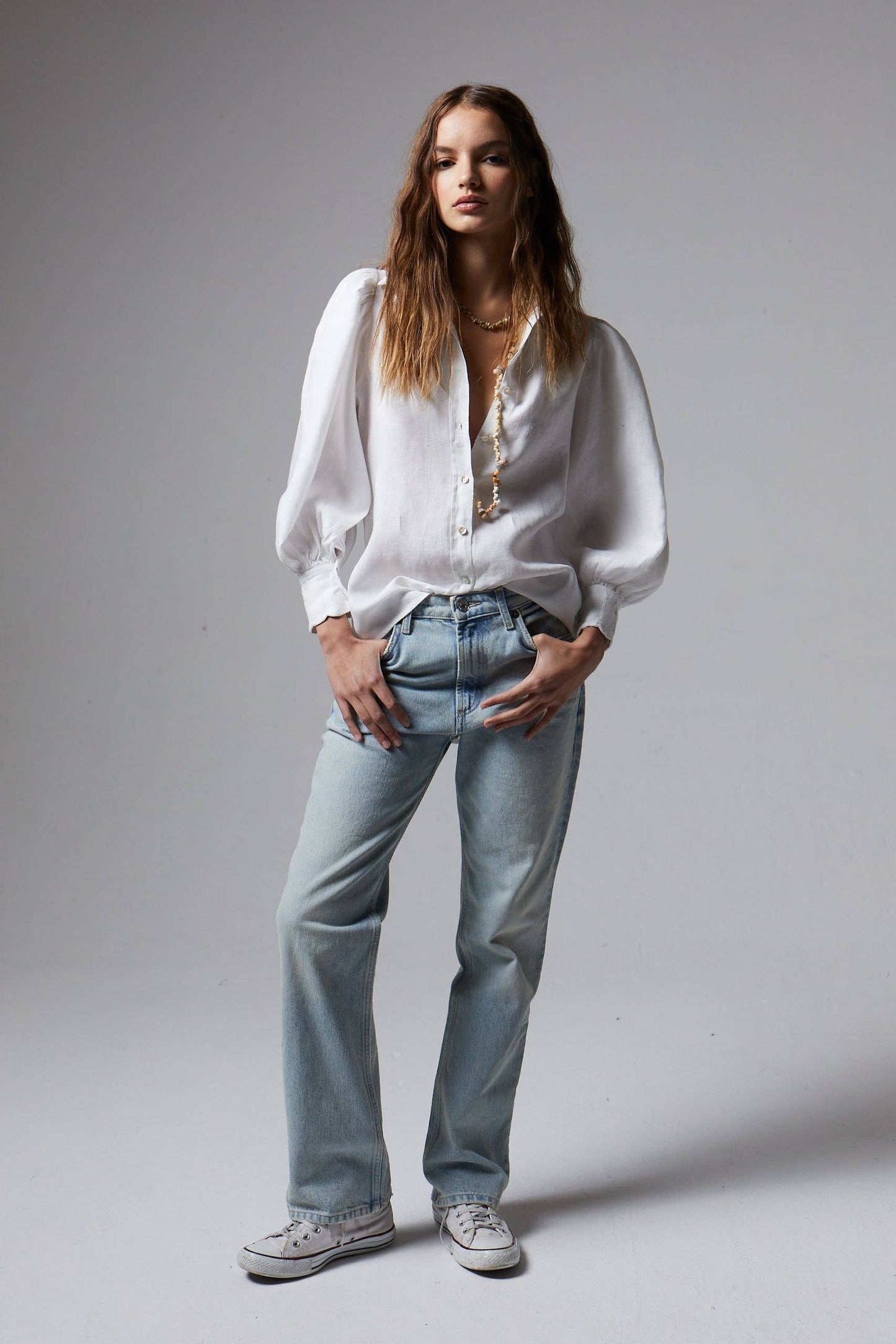 Camille Linen Shirt - White