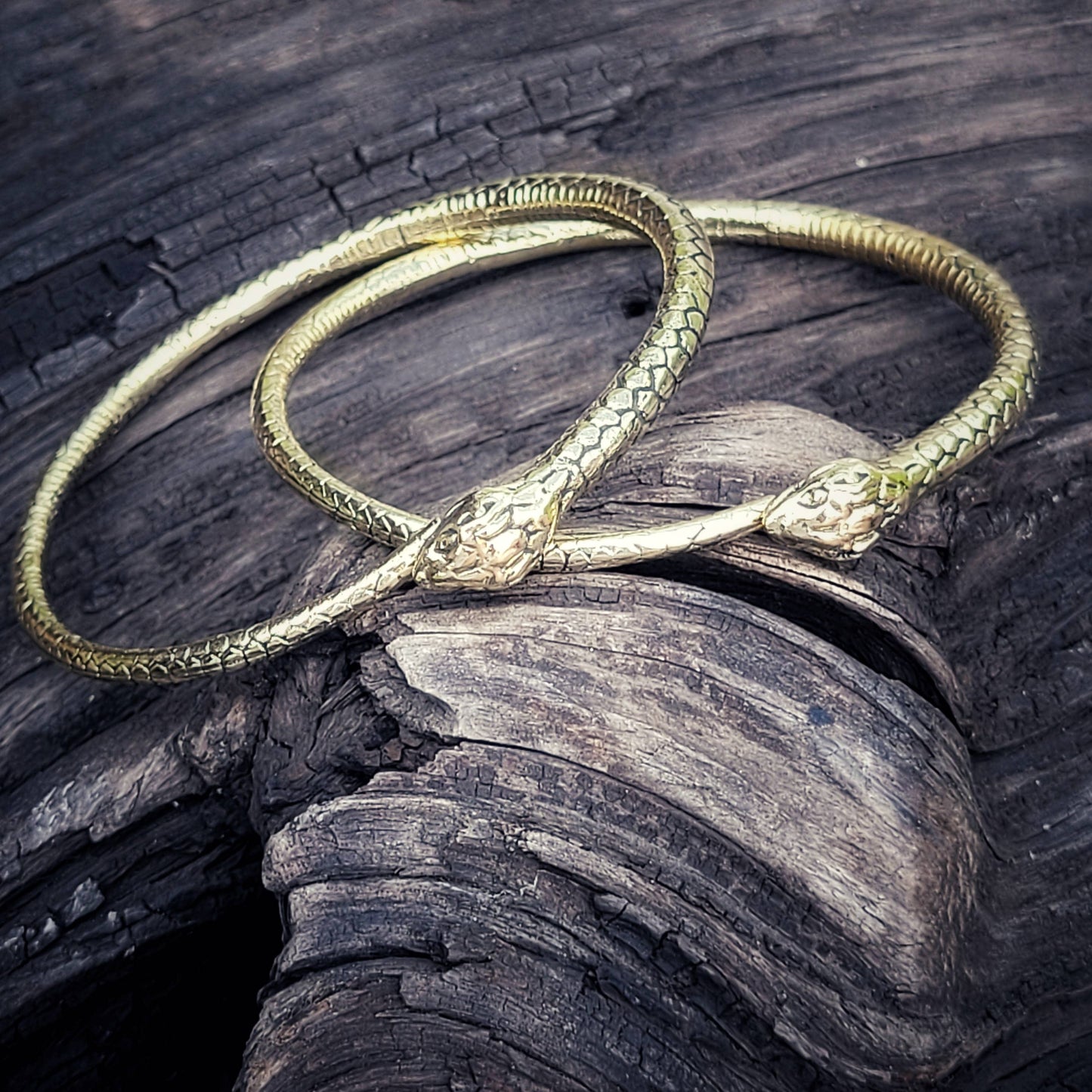 Brass snake serpent cuff bangle bracelet handmade #BX03