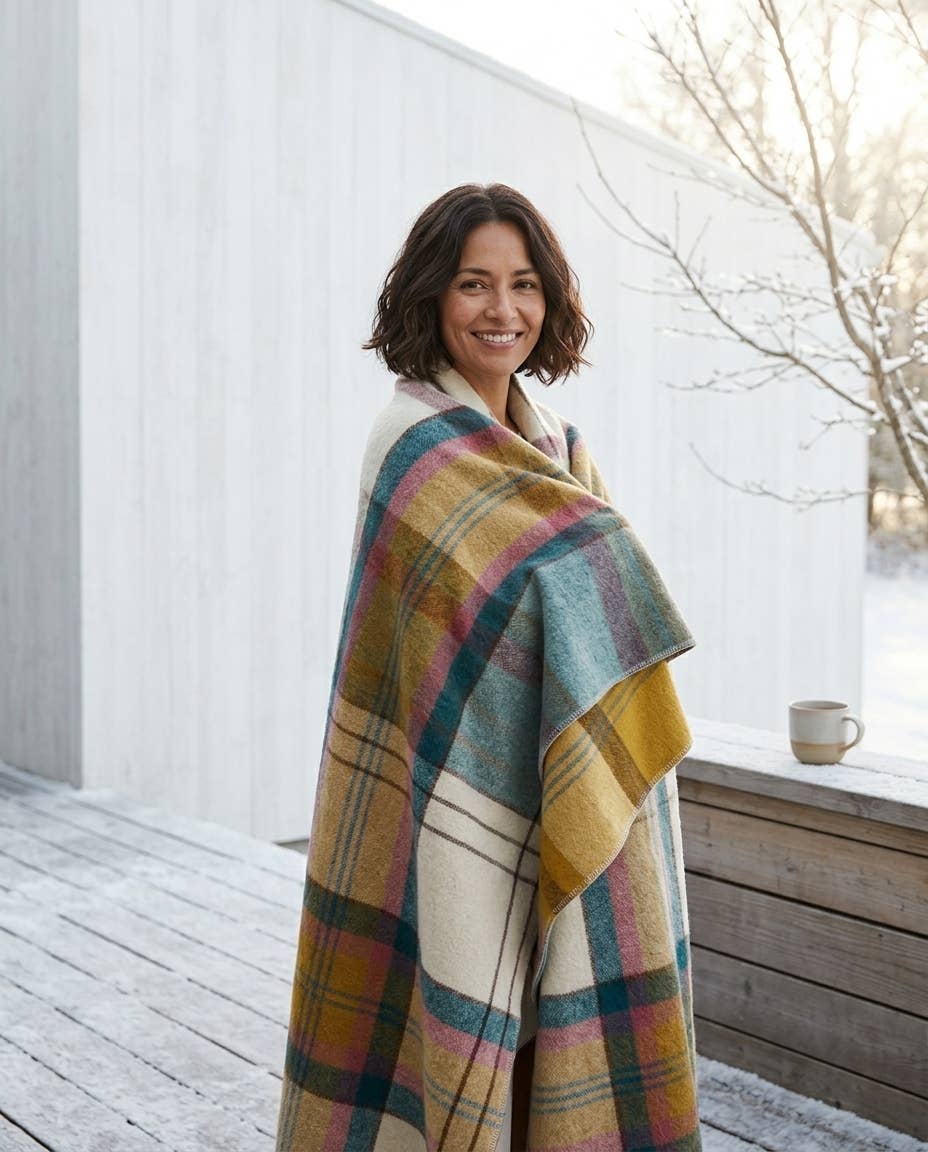 Alpaca Throw Blanket - Reef