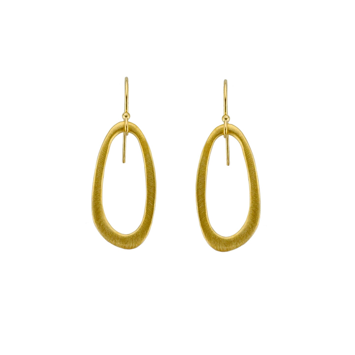 Small Oval Earrings in Silver or Vermeil