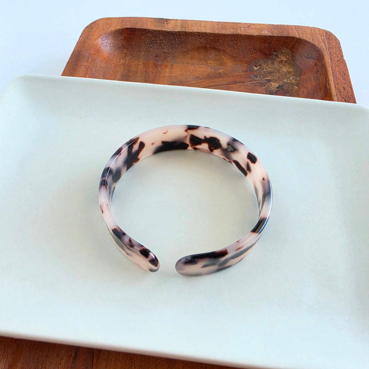 Brynn Bracelet - Blonde Tortoise - Small // Cuff Bangle
