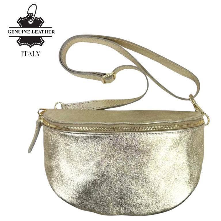 Large Italian Leather Crossbody/Waist Bag