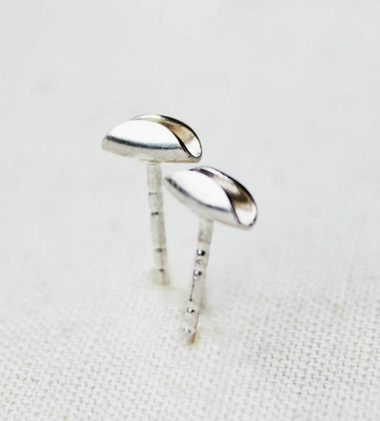 Tiny Taco Studs | Sterling Silver