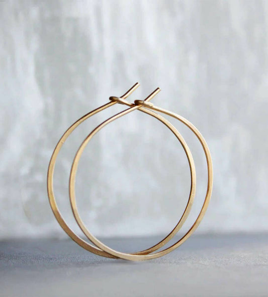 Gold Hoop Earrings, 14k gold filled