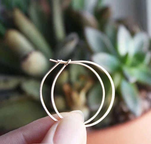 Gold Hoop Earrings, 14k gold filled