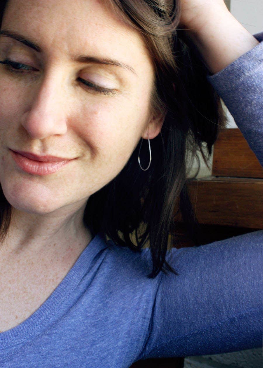 Teardrop Hoop Earrings | Sterling Silver
