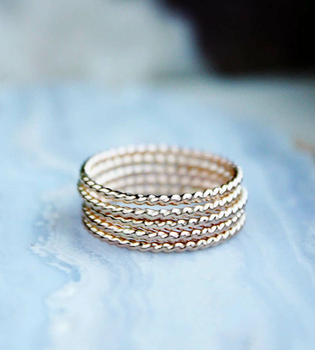 14k Gold Filled Twisted Stacking Ring