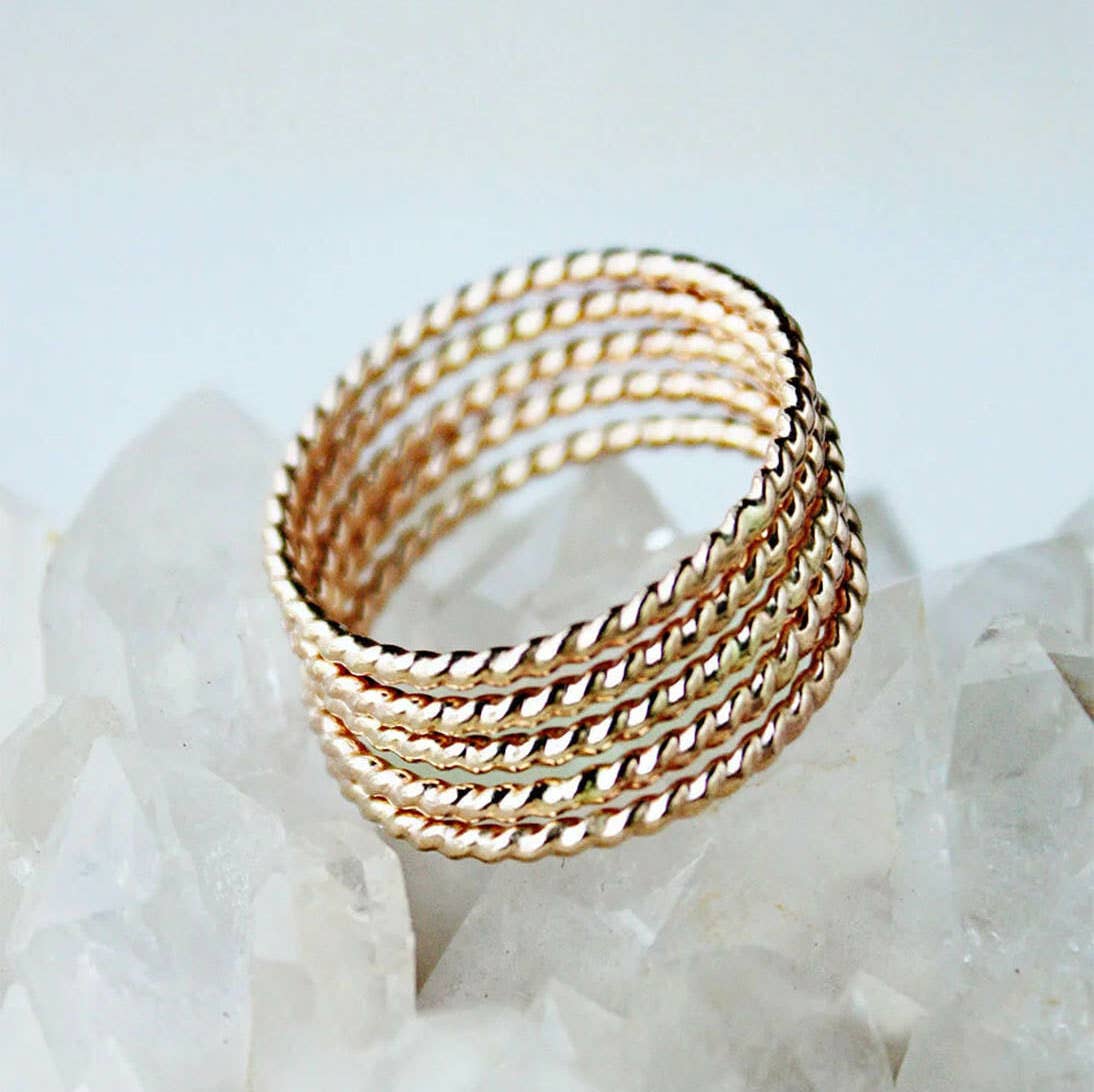 14k Gold Filled Twisted Stacking Ring