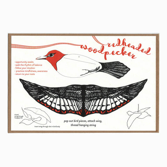 Woodpecker pop-out bird card