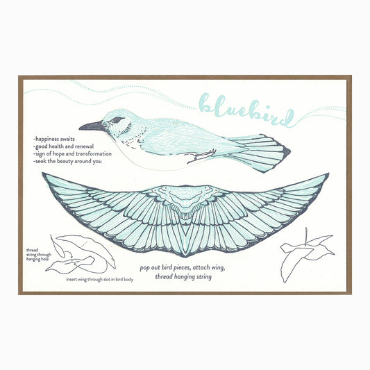 Bluebird pop-out bird card