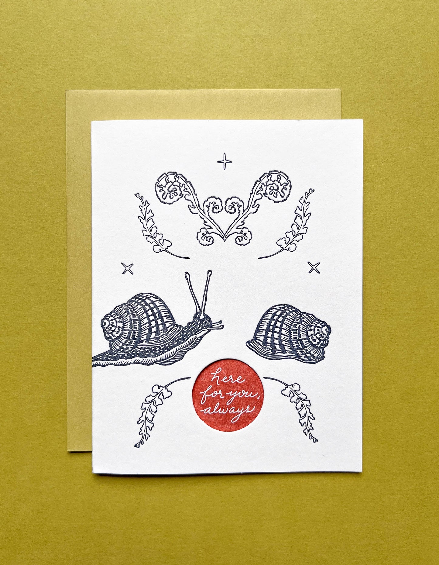 Here for you always snail card A2