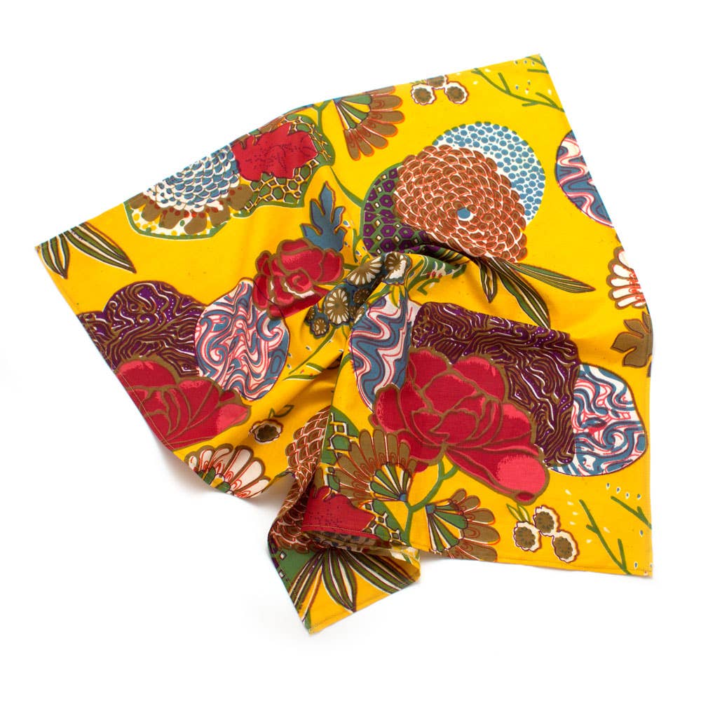 Bright Garden Block Print Bandana