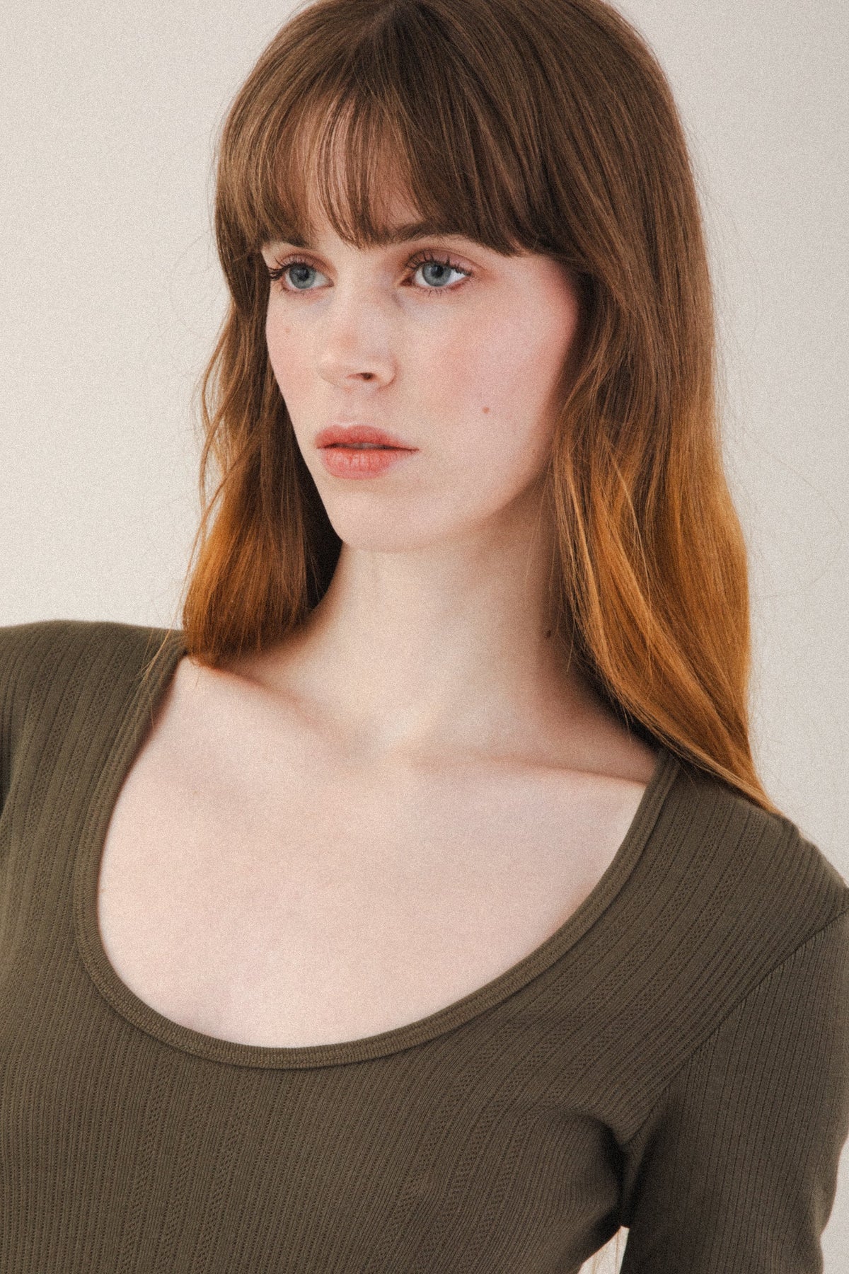 Prairie Underground Pointelle Scoop Top | Olive