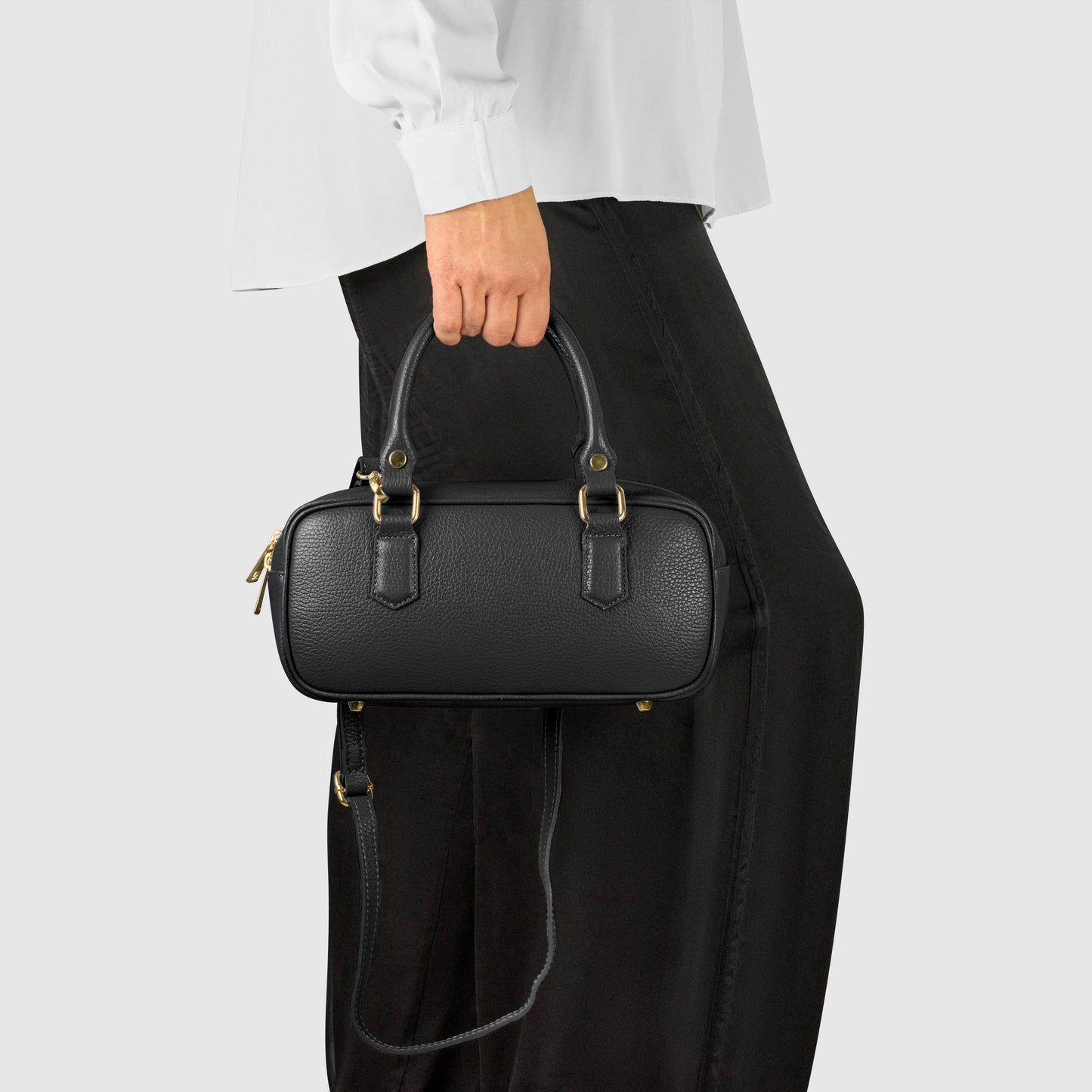 Italian Genuine Calf Leather Top-Handle Bag
