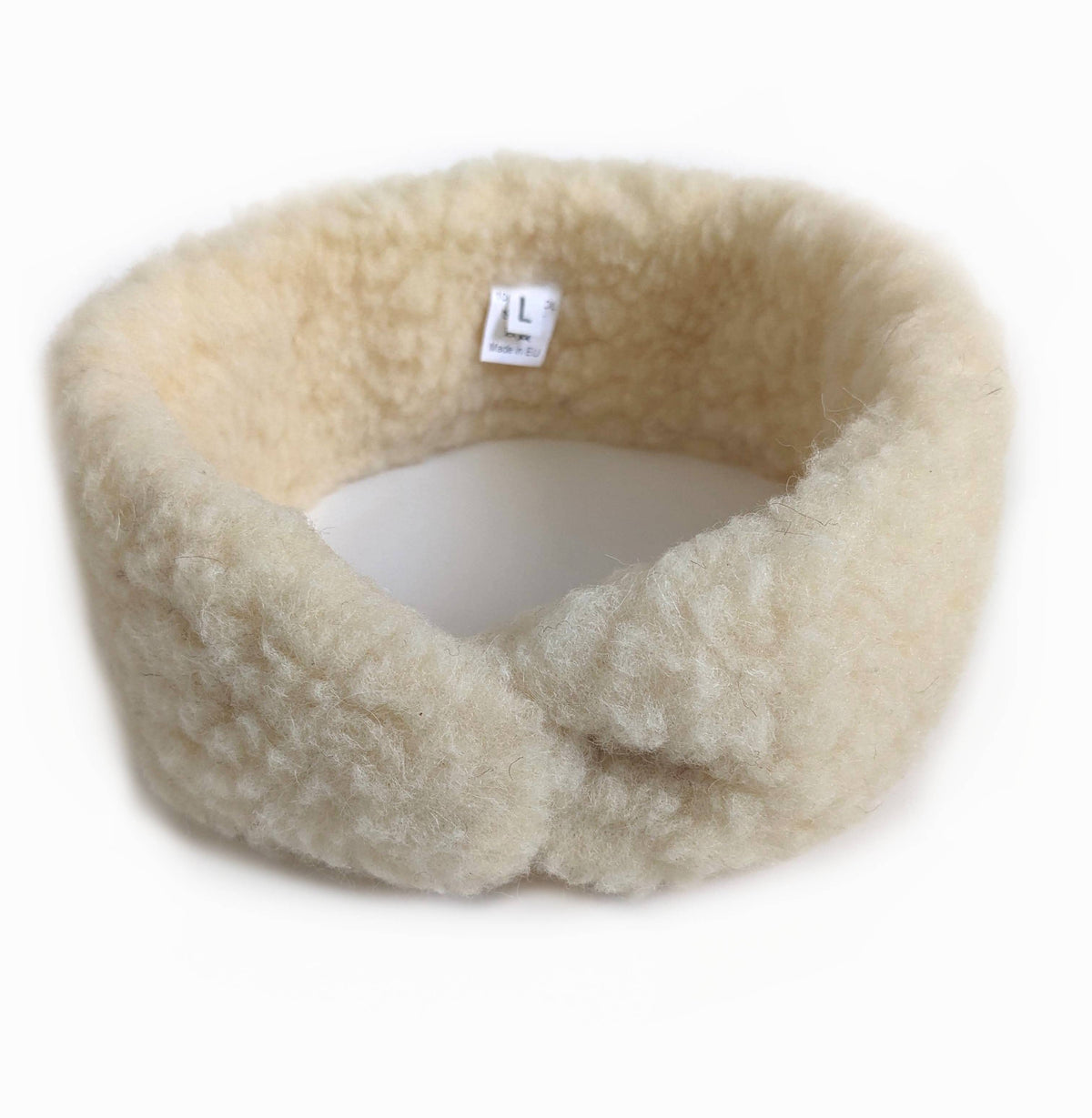 Natural 100% Sheep Wool Headband, Warm Winter Ear Warmer