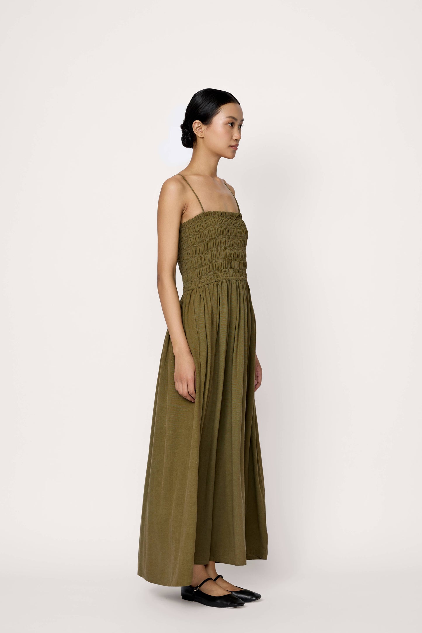 Strappy Bodice Dress - Olive Branch