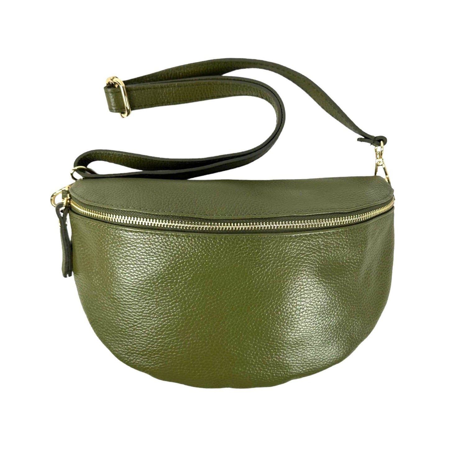 Large Italian Leather Crossbody/Waist Bag