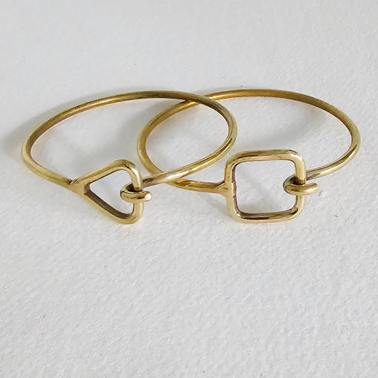 Brass geometric square triangle bracelet bangles #BX36