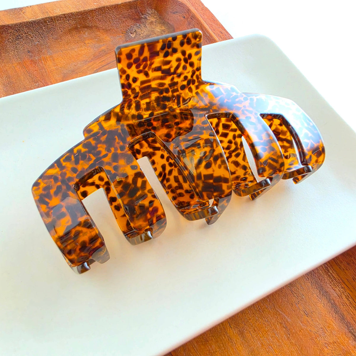 Catherine Hair Claw - Amber Dot // Clip, Acrylic, Tortoise