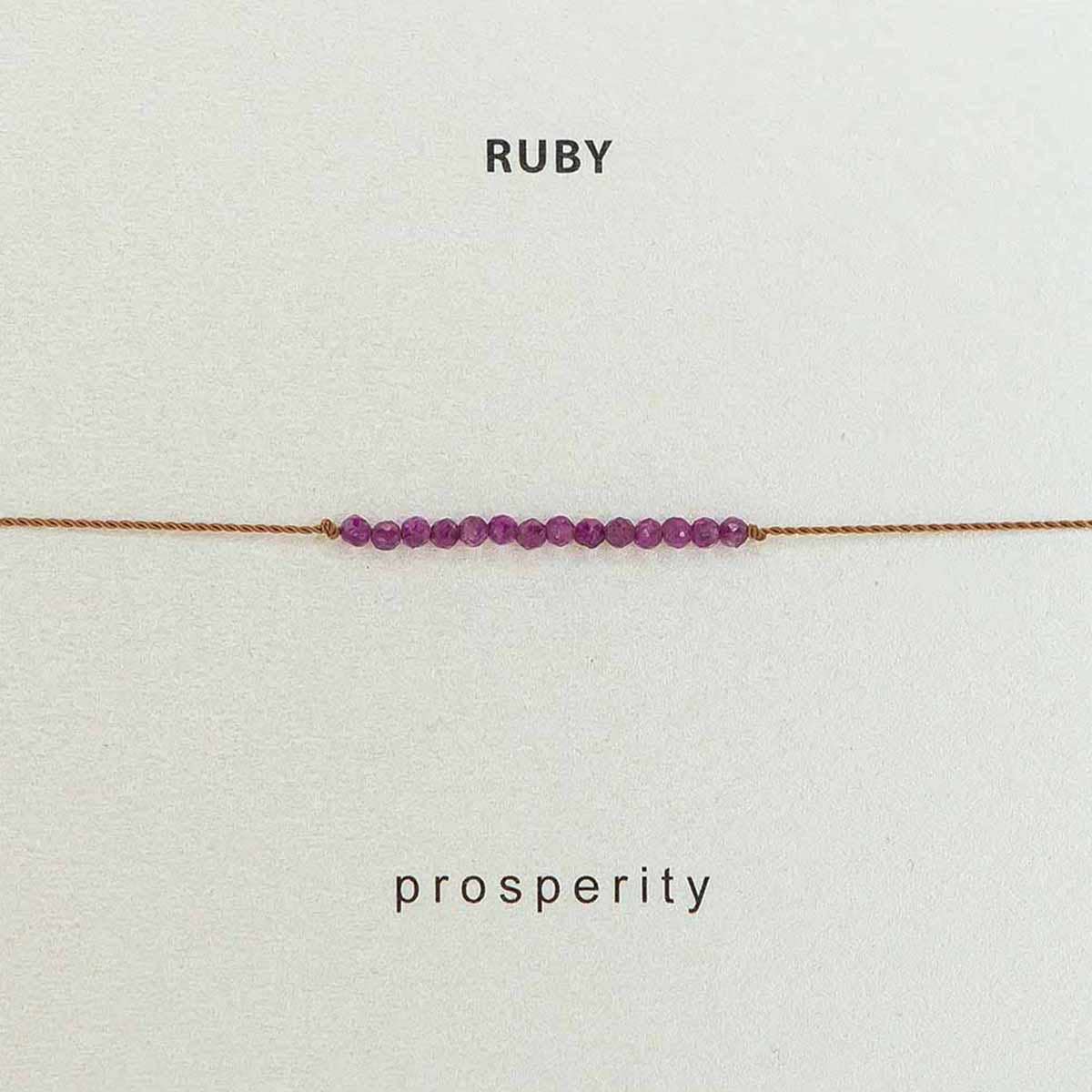Ruby Bracelet- Prosperity Gemstone Intention