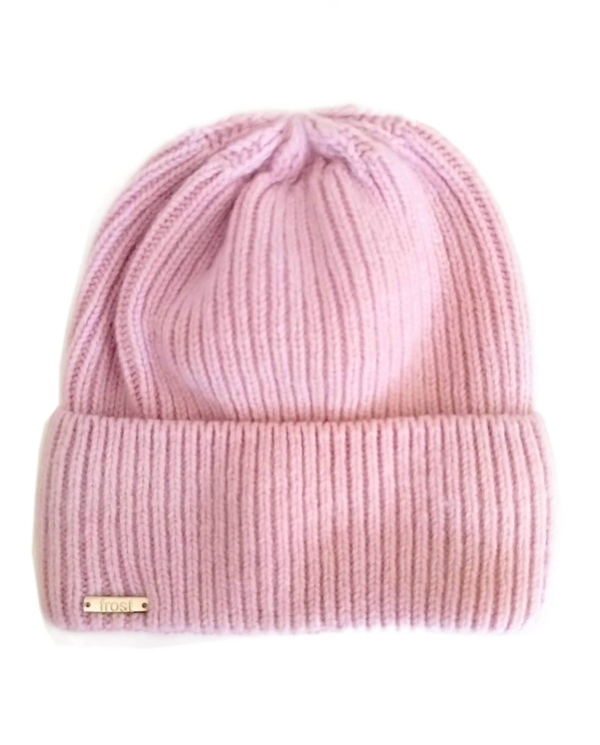 Cashmere Merino Knitted Beanie Rolled Cuff Snug Fit Hat