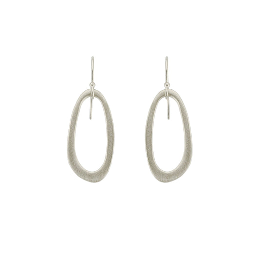 Small Oval Earrings in Silver or Vermeil