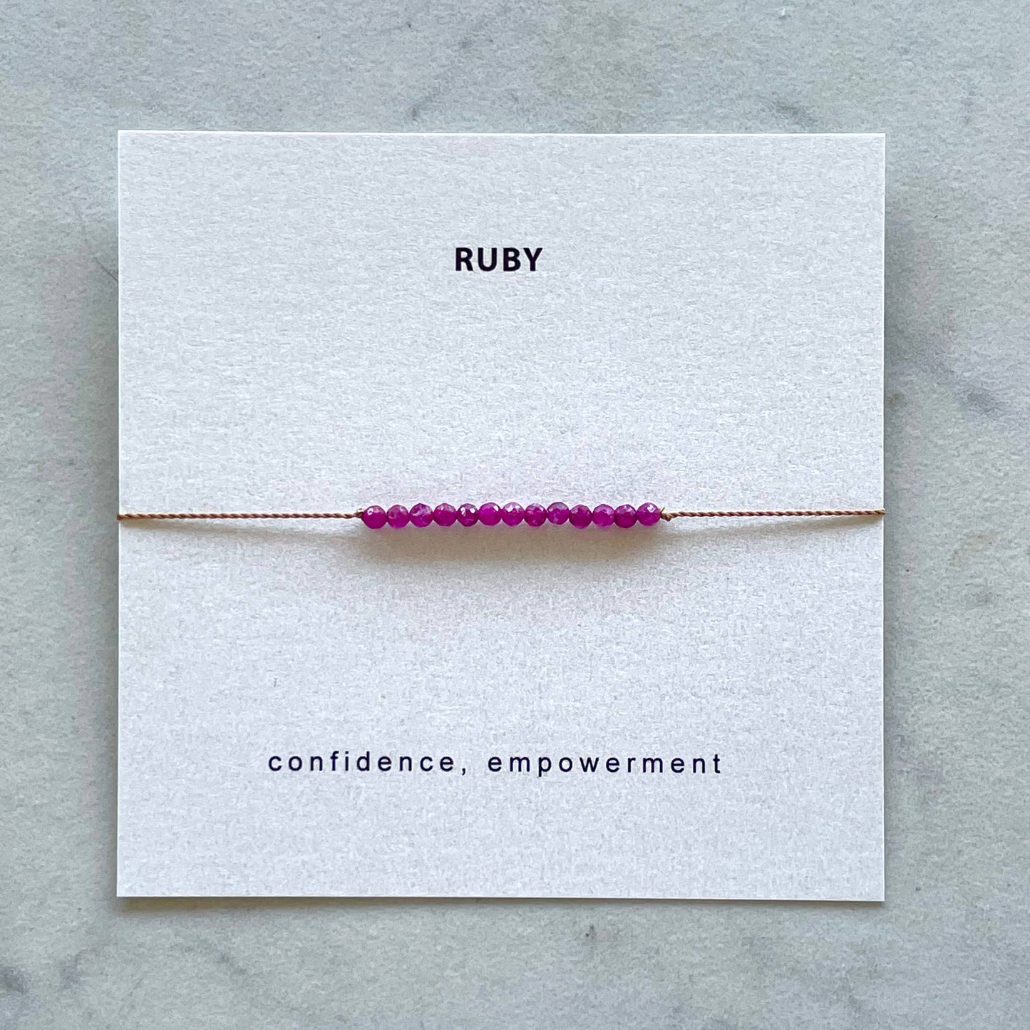 Ruby Bracelet- Prosperity Gemstone Intention