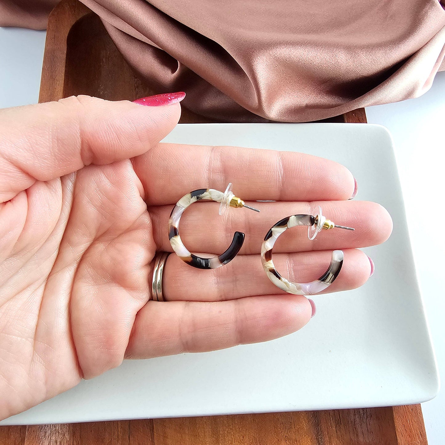 Cam Mini Hoops -  Chai Tea // Jewelry, Earrings, Fall