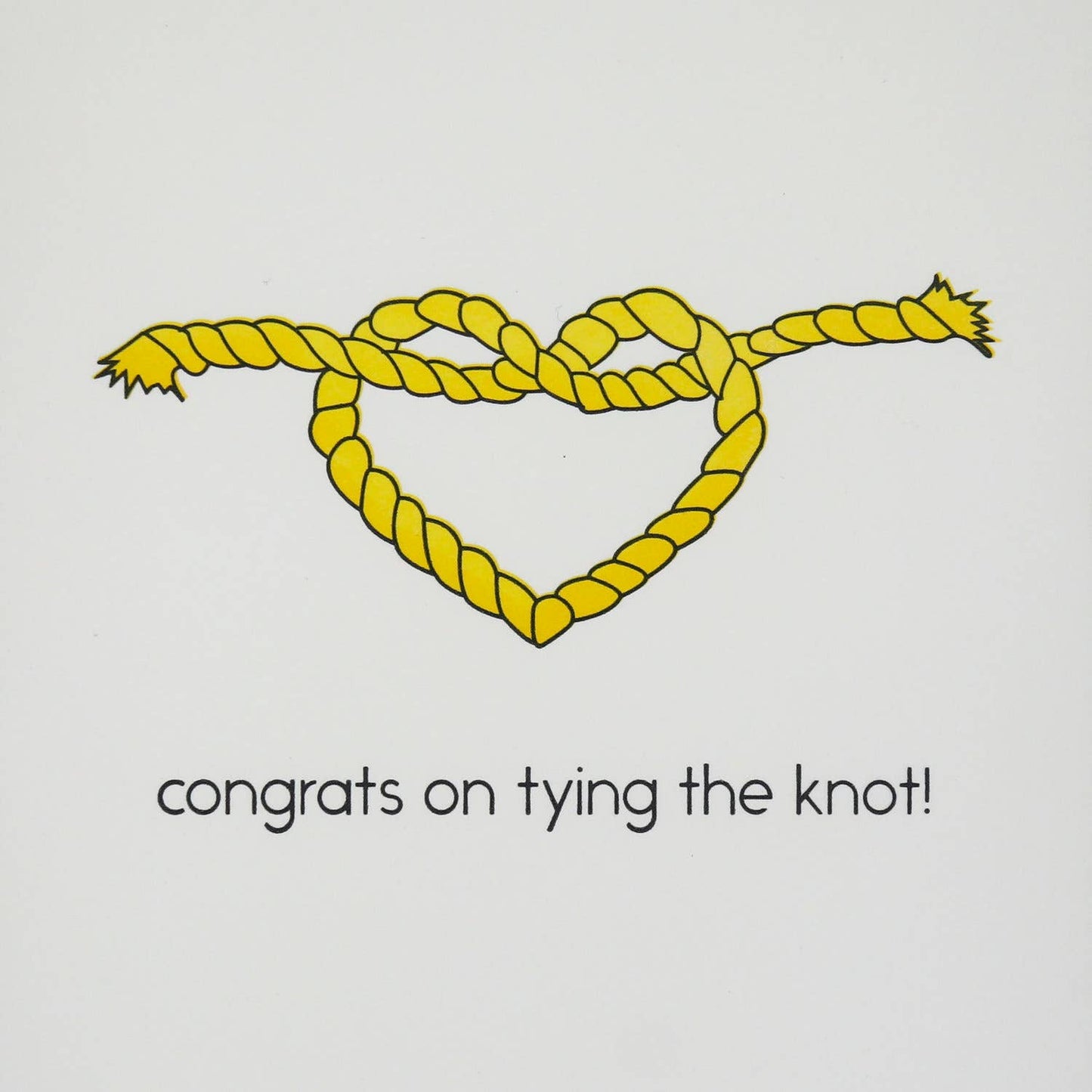 Tying the Knot - Letterpress Congratulations Card