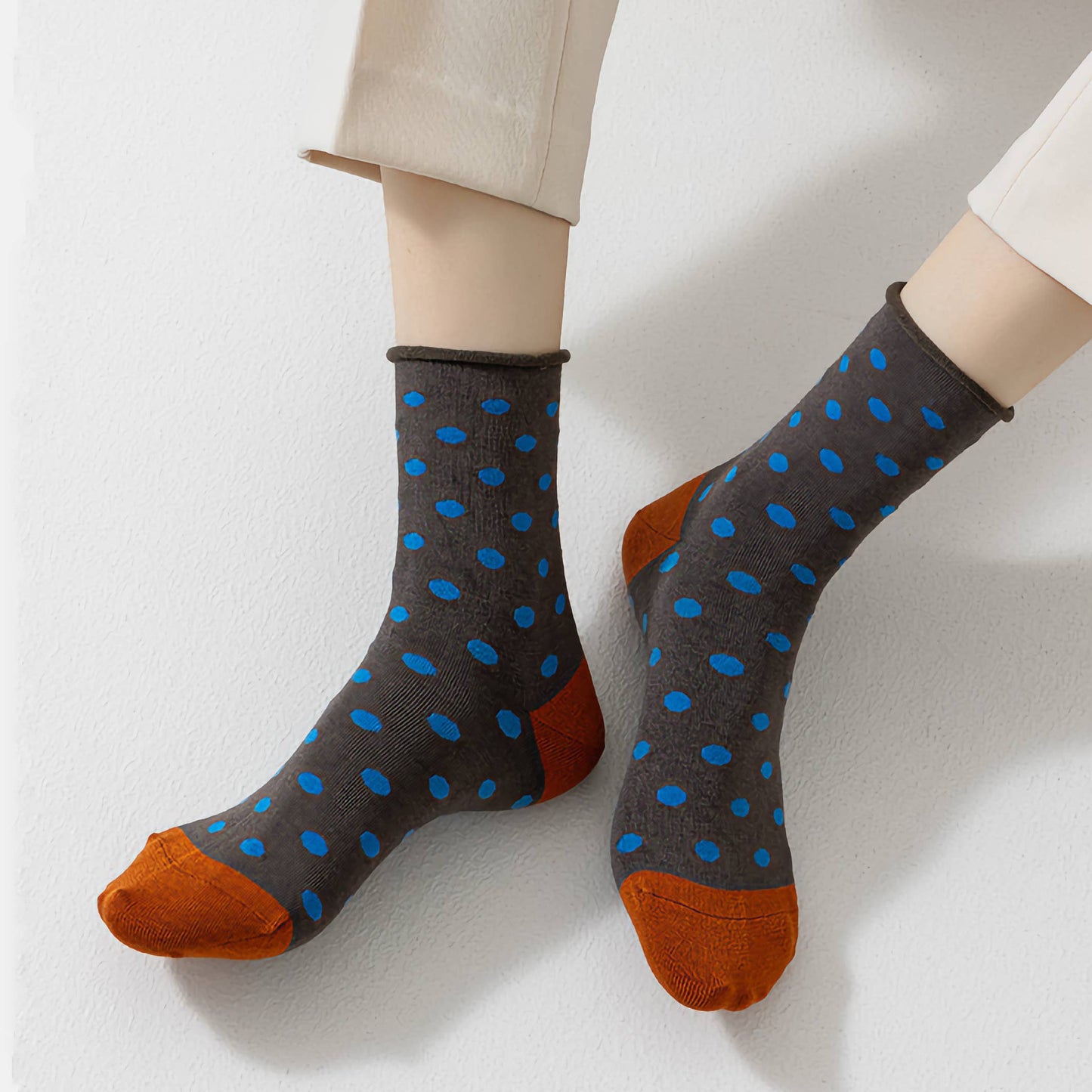 Mulberry Silk Polka Dot Socks