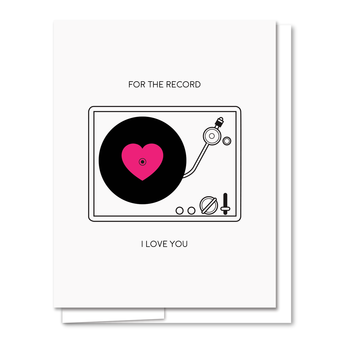 For the Record - Letterpress Funny Love Card