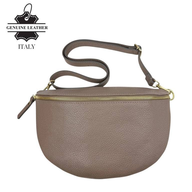 Large Italian Leather Crossbody/Waist Bag