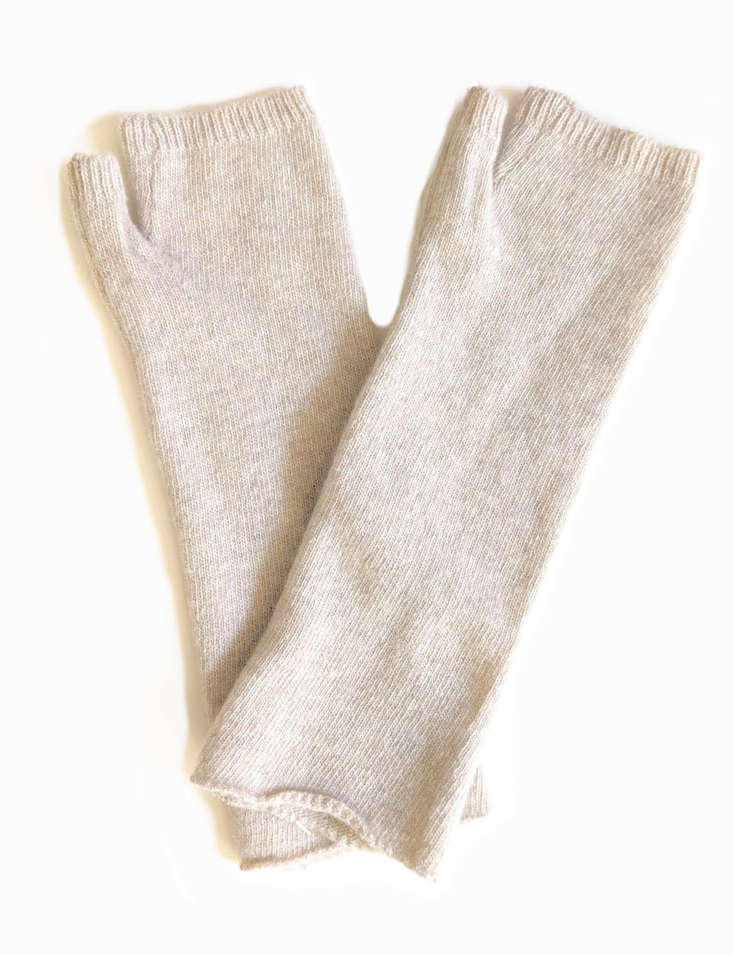 Merino Wool Fingerless Mittens, Knitted Hand Warmers