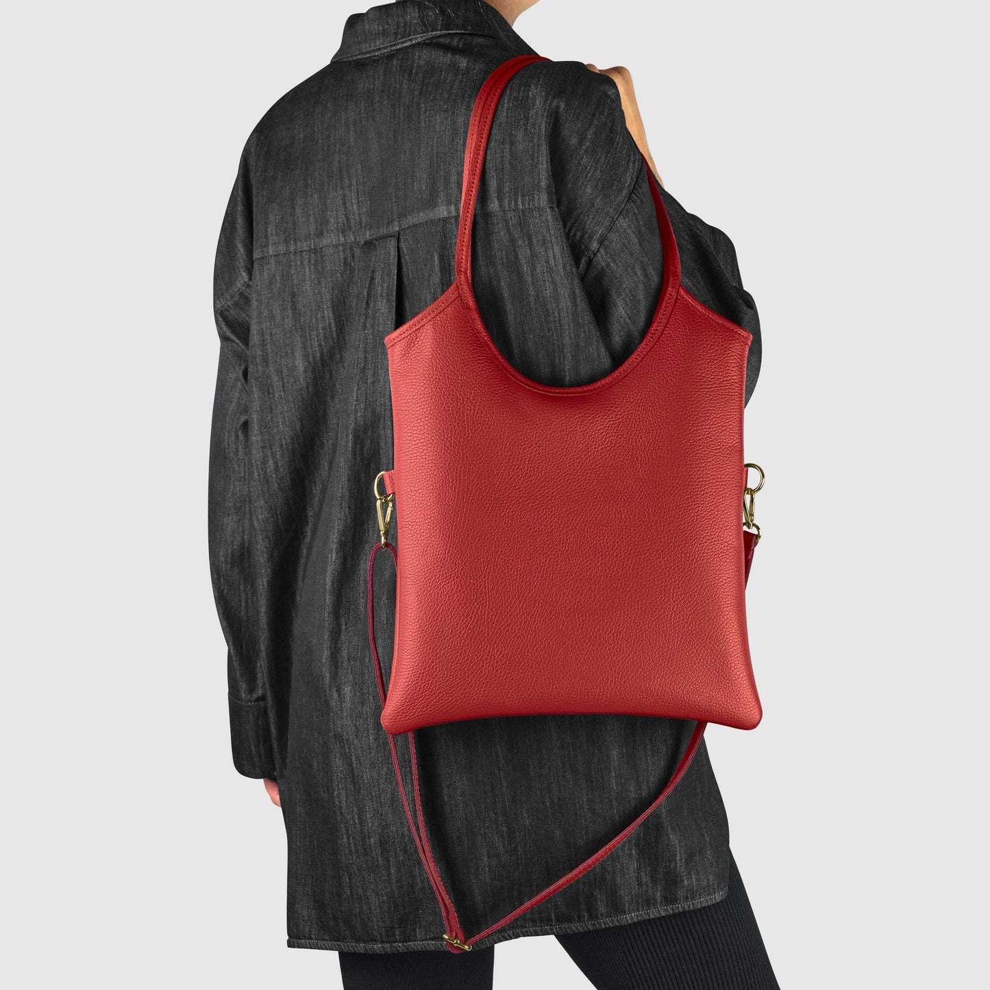 Italian Genuine Calf Leather Tote Bag 191722