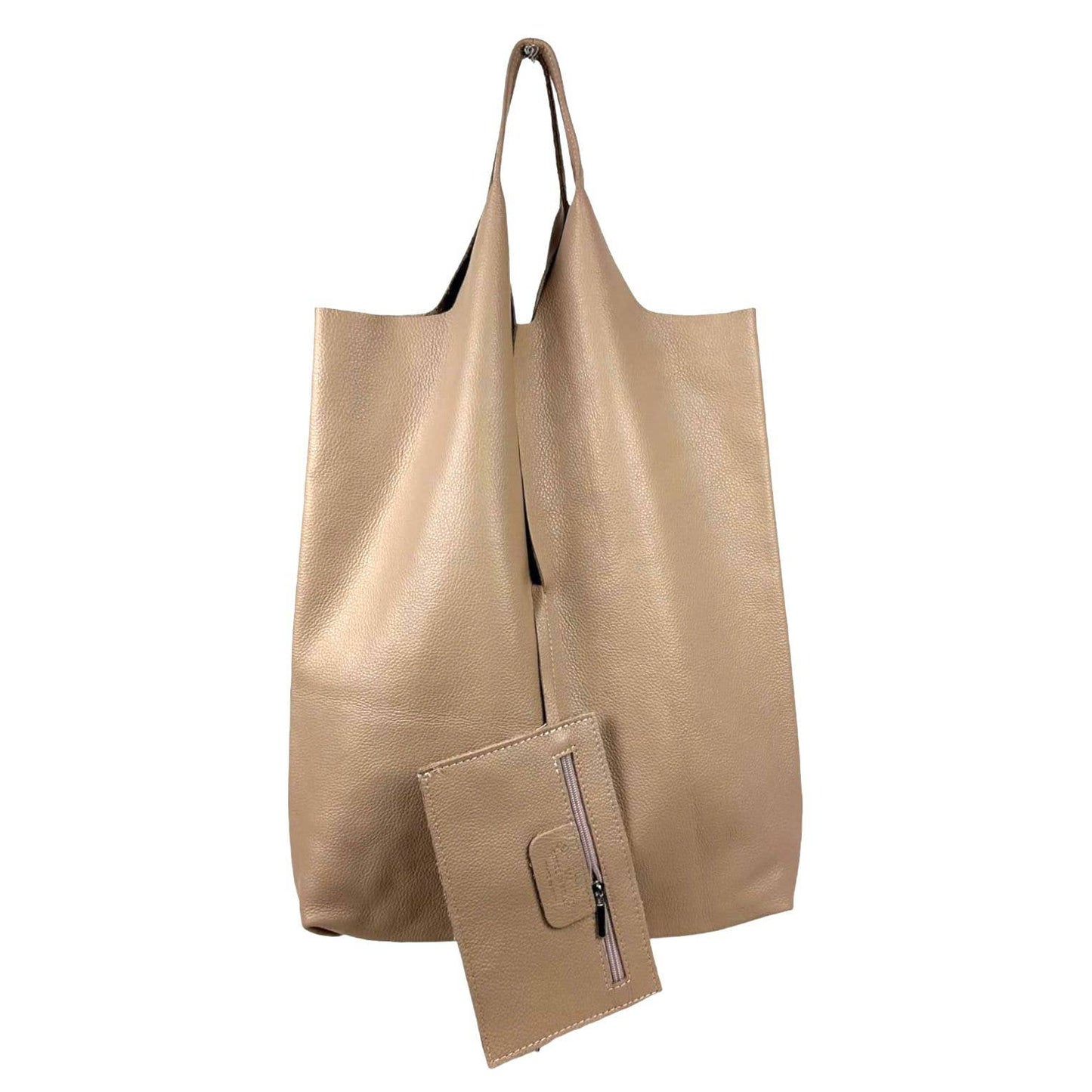 Leather University Shopper Bag with Extra Coin Pocket