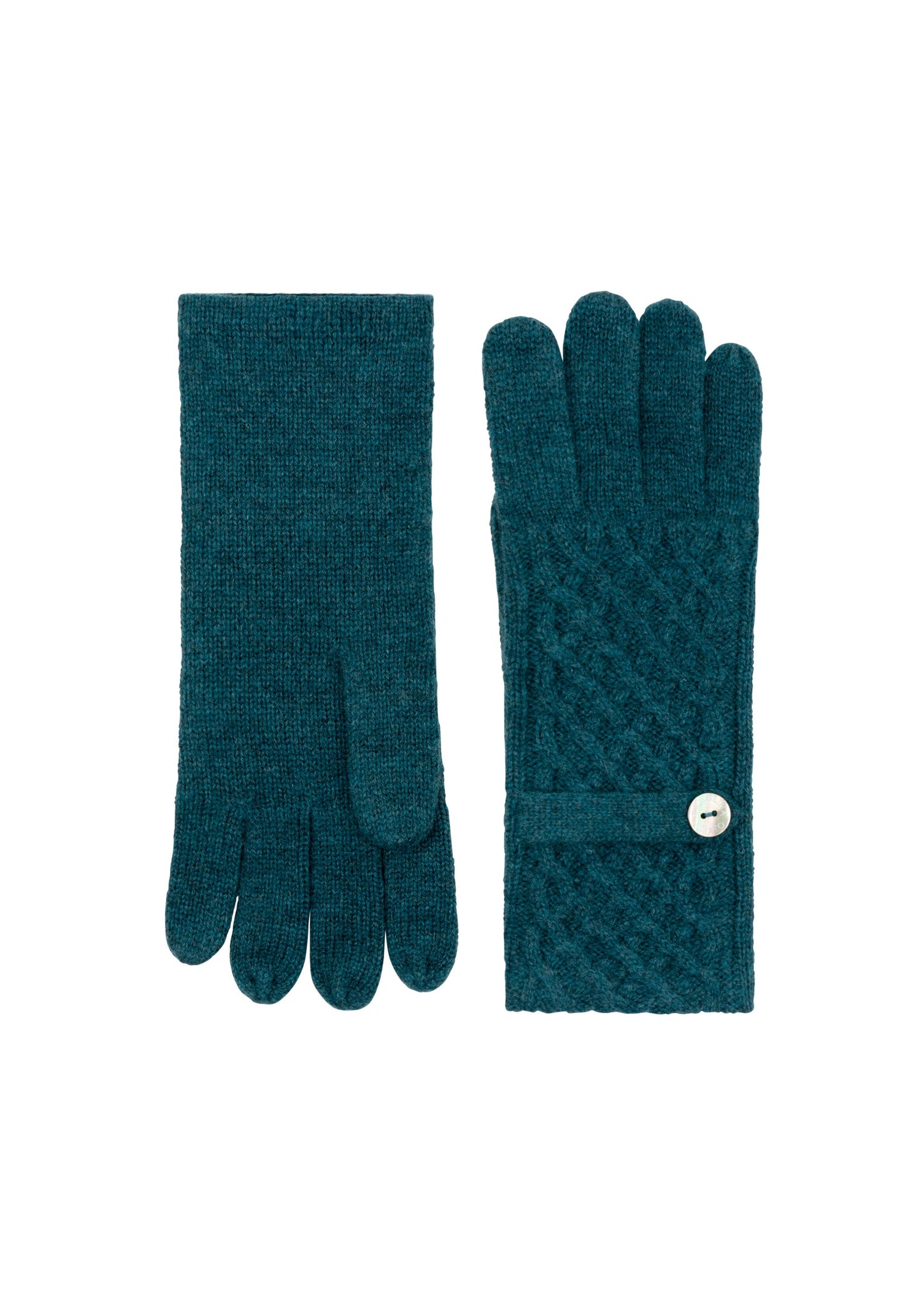(K471) Gloves: Cashmere Waffle Knit Glove